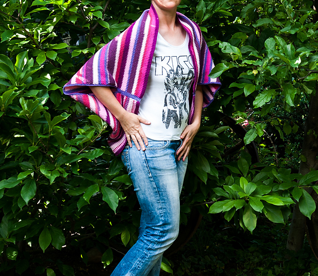 Stripe blanket sweater