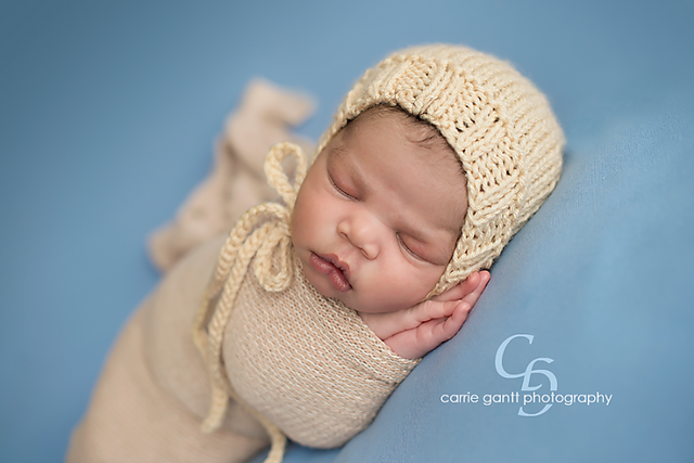 Newborn Knit Rounded Back Bonnet