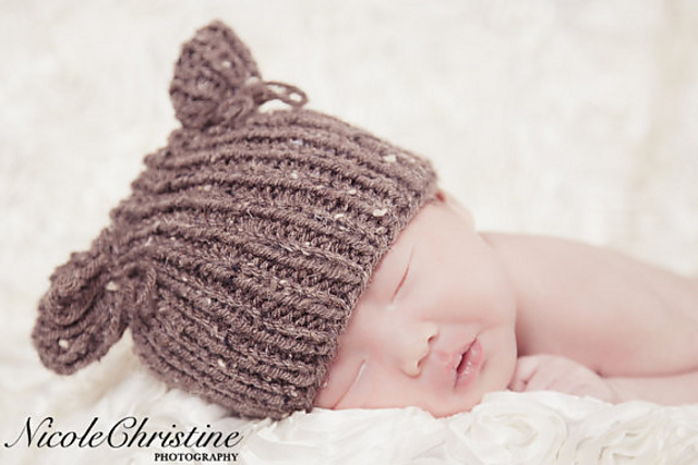 Flour Sack Knit Baby Beanie