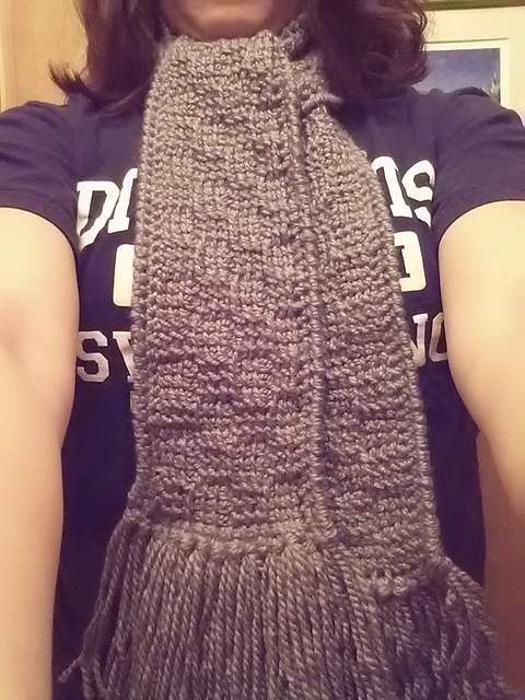 Tunisian Basketweave Scarf