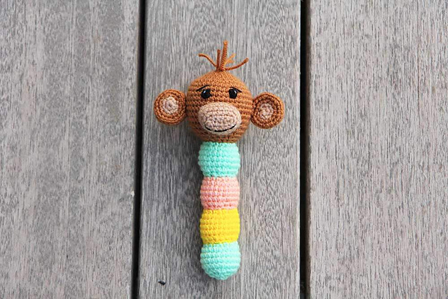 Mika the Monkey Rattle