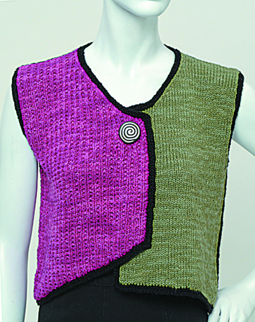 Asymmetric vest or jacket 
