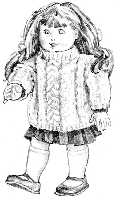 Aran Sweater for American Girl Doll