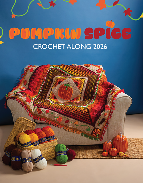 Ravelry: Sirdar Pumpkin Spice Blanket CAL pattern by Sapphire Cameron