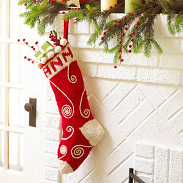 Holiday Swirled Stocking