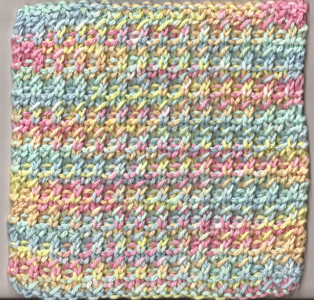 Brioche Twist dishcloth