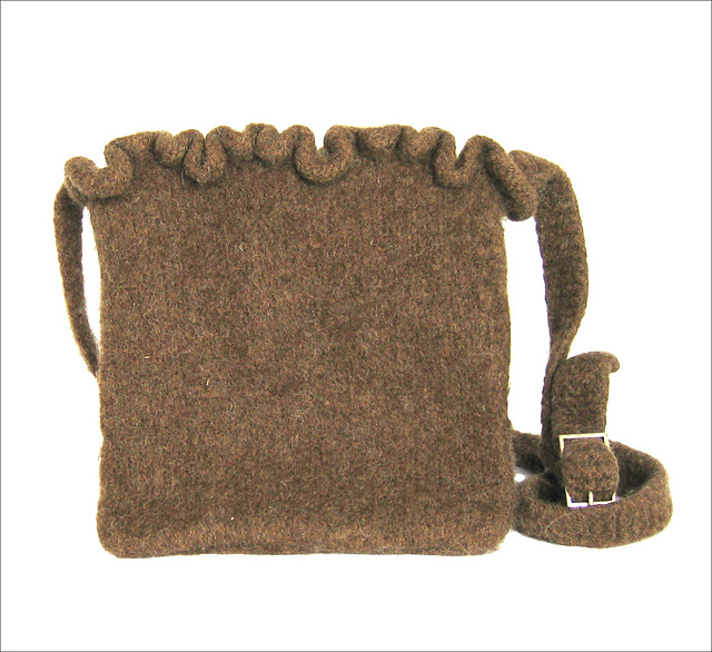 Frilly Knit-and Felt Bag