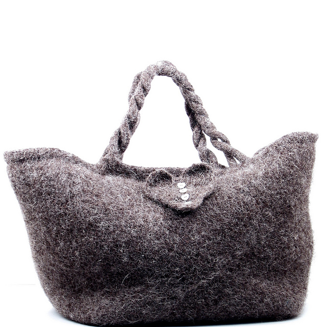Herdwick Knit-and-Felt Shopping Tote