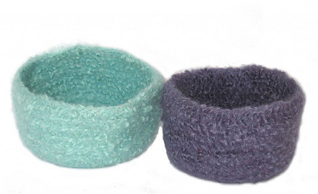 Felted Crochet Bowls