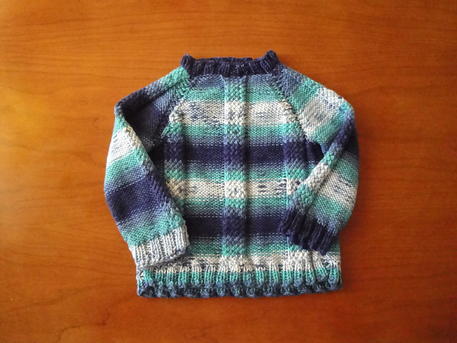 Kid's textured ribbed raglan