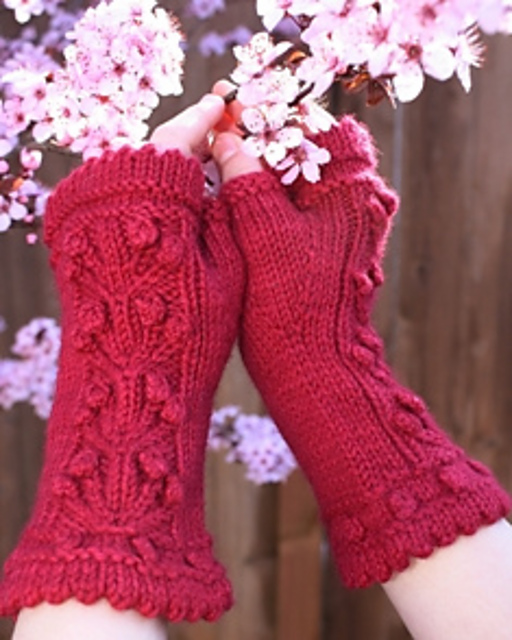 Apple A Day Fingerless Mitts