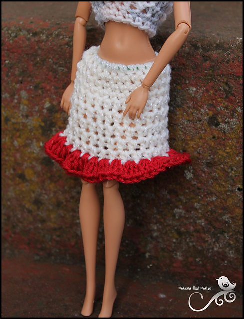 Basic Ruffle Bottom Skirt