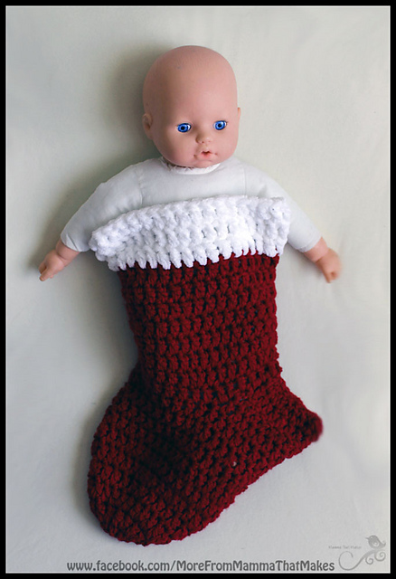 Christmas Stocking Cocoon prop