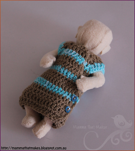 Striped Preemie Kimono