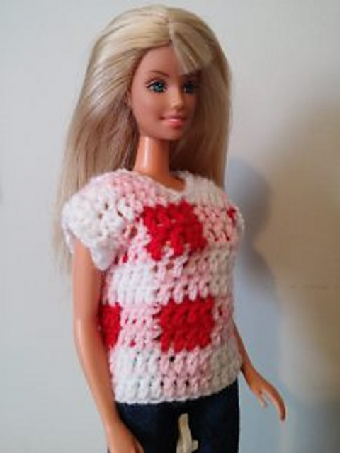 Sweetheart Plaid Sweater for Barbie