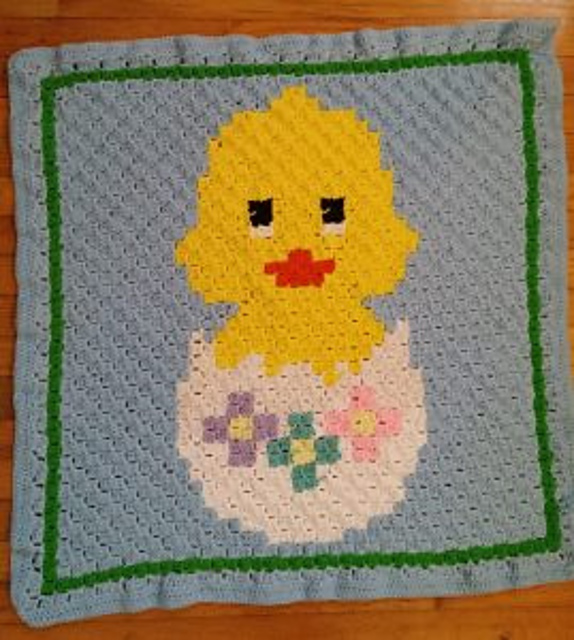 Just Hatched c2c Baby Blanket