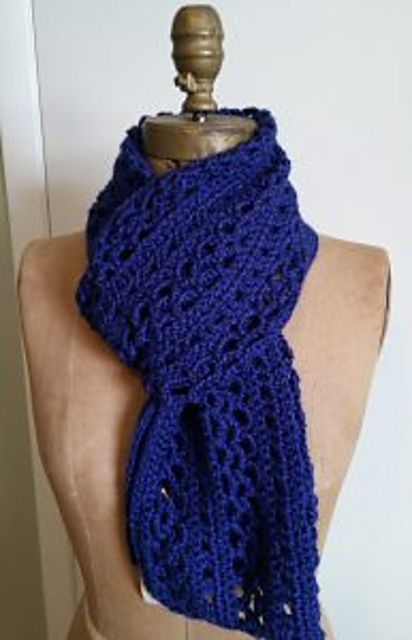 One Skein Alice Blue Scarf