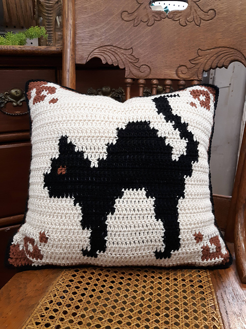 Black Cat Pillow