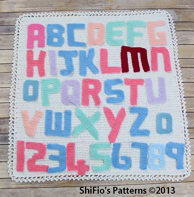 51 Alphabet Afghan Blanket
