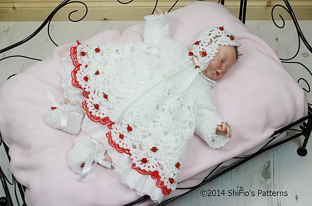 280-Flora Rosa Baby Matinee Jacket