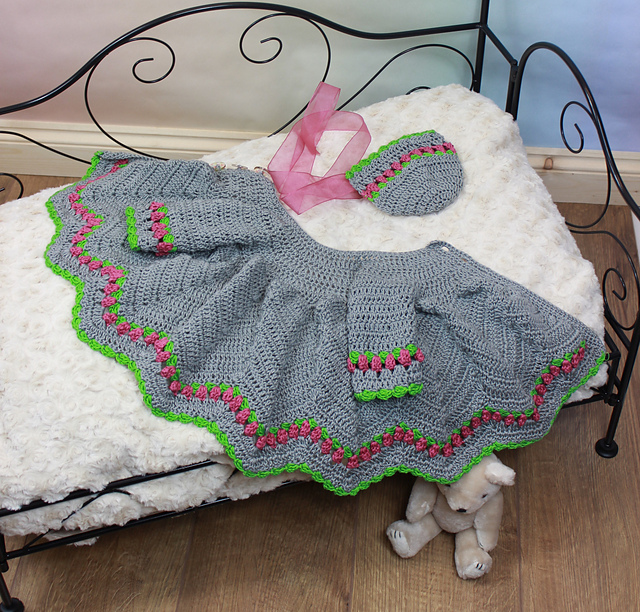 Berry Ripple Matinee Jacket #284