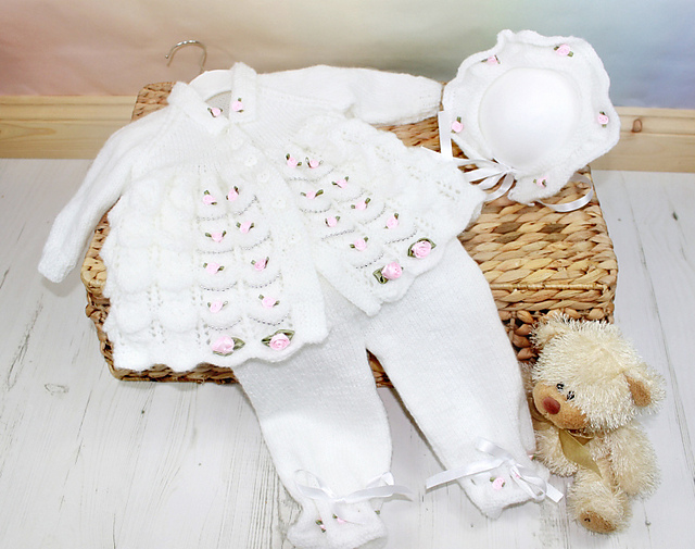 45- Candy Blush Baby Matinee Jacket