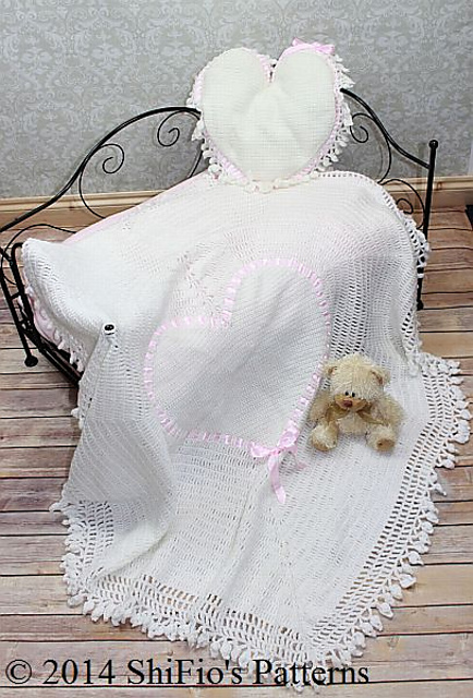Heart Shawl & Pillow #98
