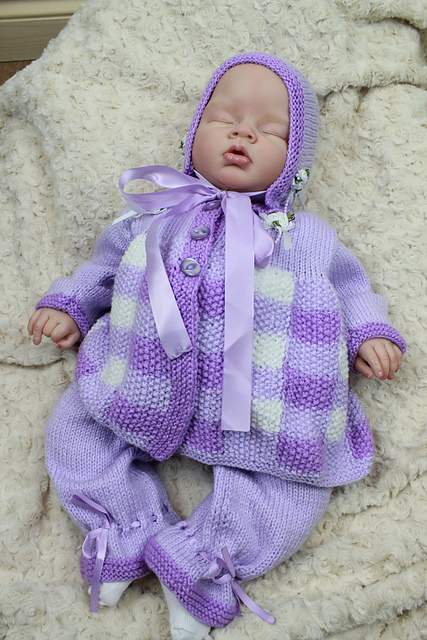 174 Gingham Matinee Set