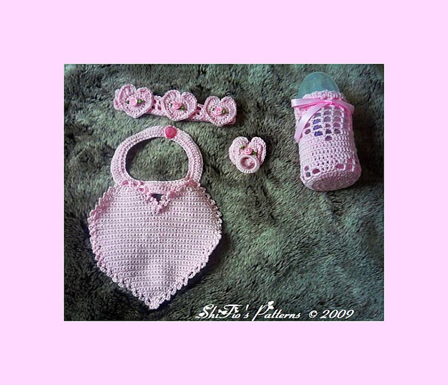 Heart Dummy, Bib & Bottle cover #116