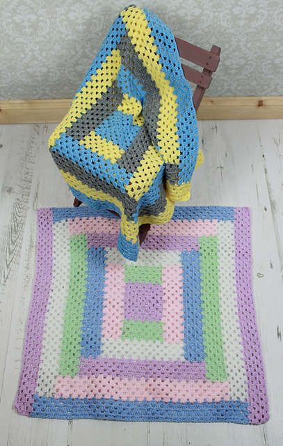 log cabin afghan blanket #410