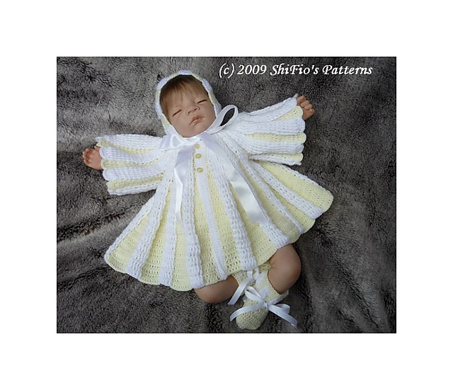 Pleated Matinee Set Baby #104