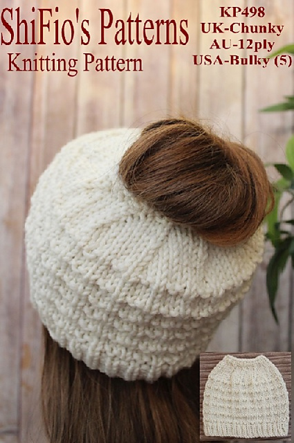 498# messy bun hat