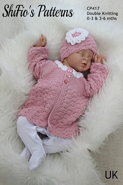Lullaby Matinee Jacket & Hat #417