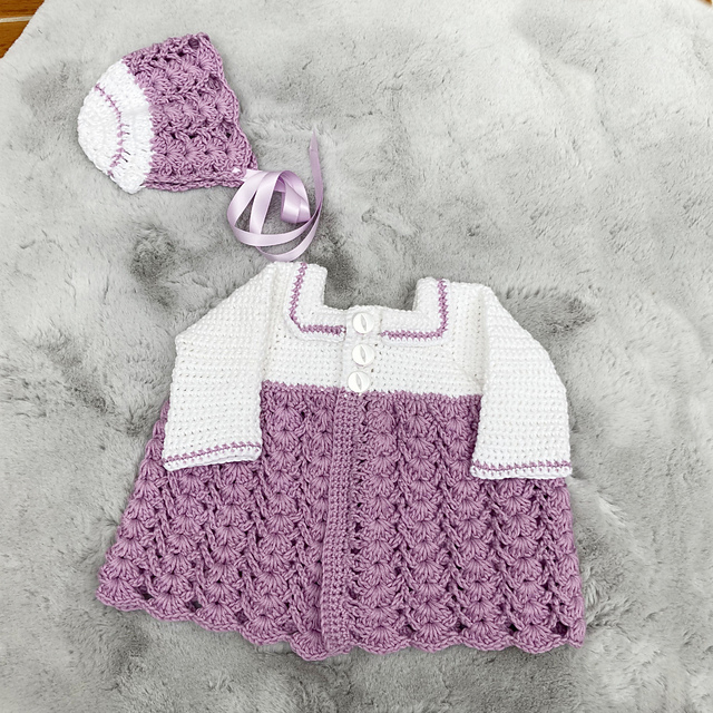 Matinee & Bonnet Set