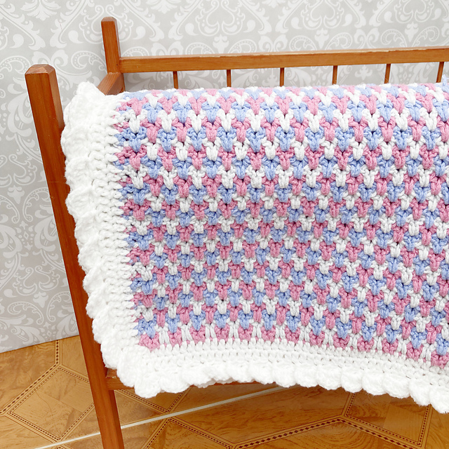 Ruffled edge baby blanket