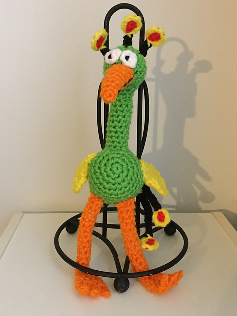 Amigurumi Green Exotic Bird