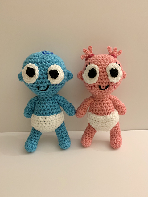 Amigurumi Blue and Pink Babies