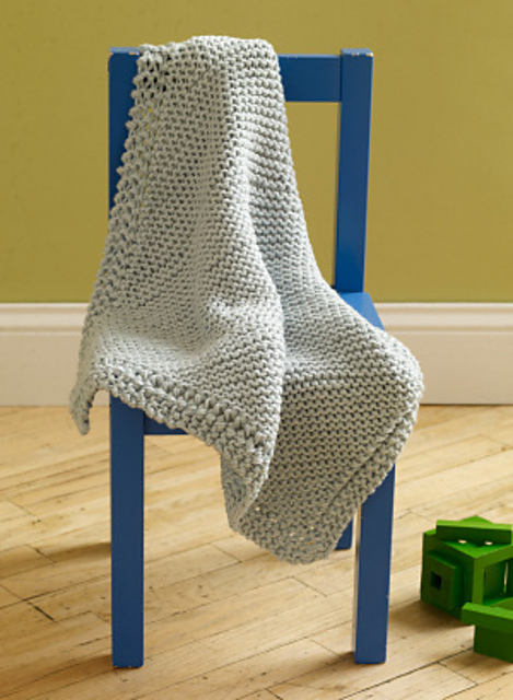 Loom Knit Diagonal Baby Throw