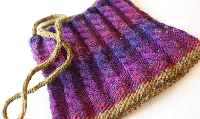 Ravelry: Easy Peasy Cable Bag pattern by Shipra Panosian