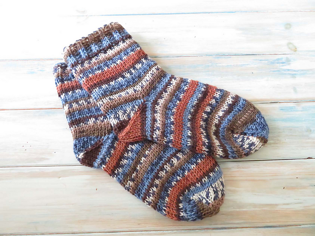 Tunisian Crochet Knit Stitch Socks