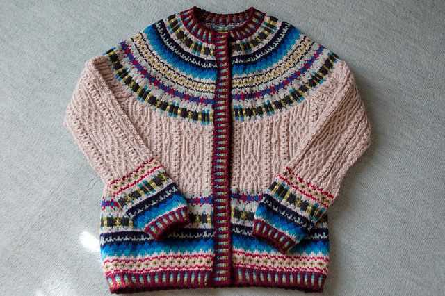 p.10 Textured Fair Isle Cardigan