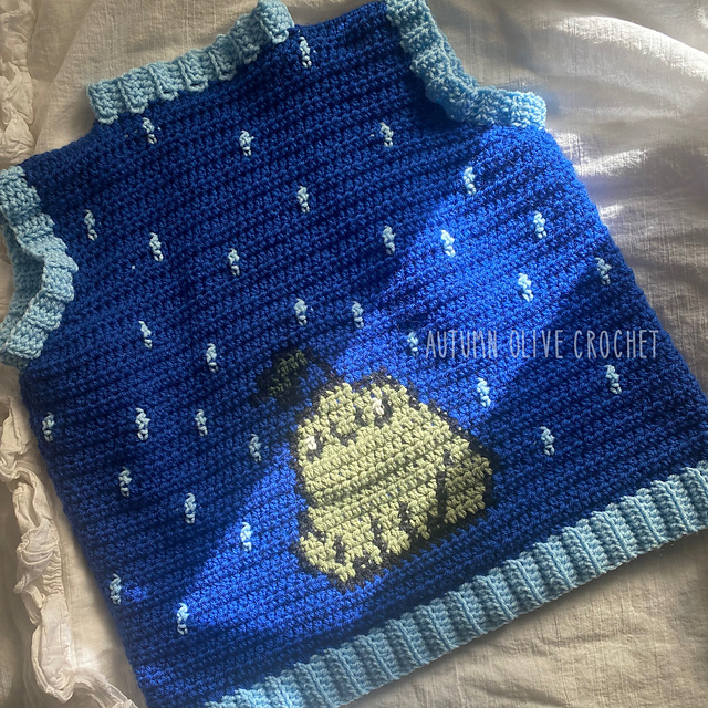rainy frog colorwork motif