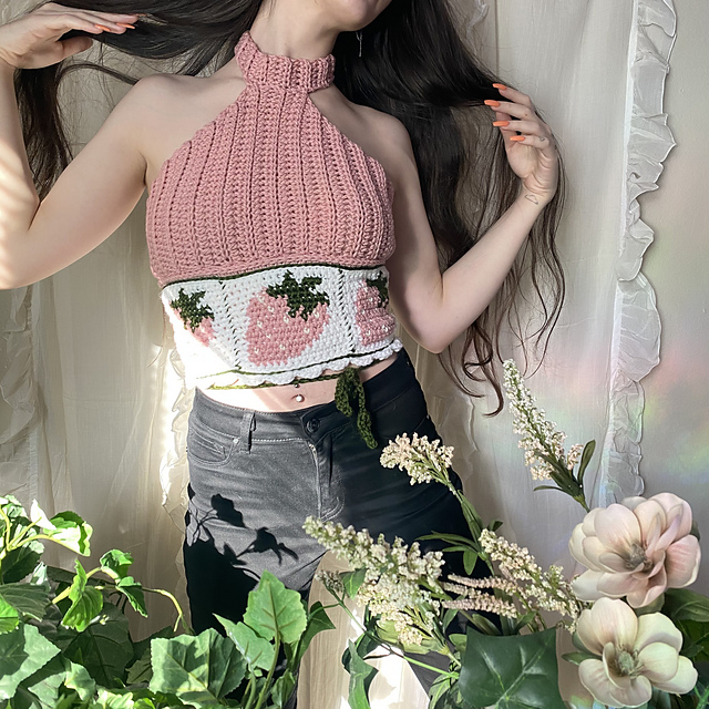cherry cottage crop top