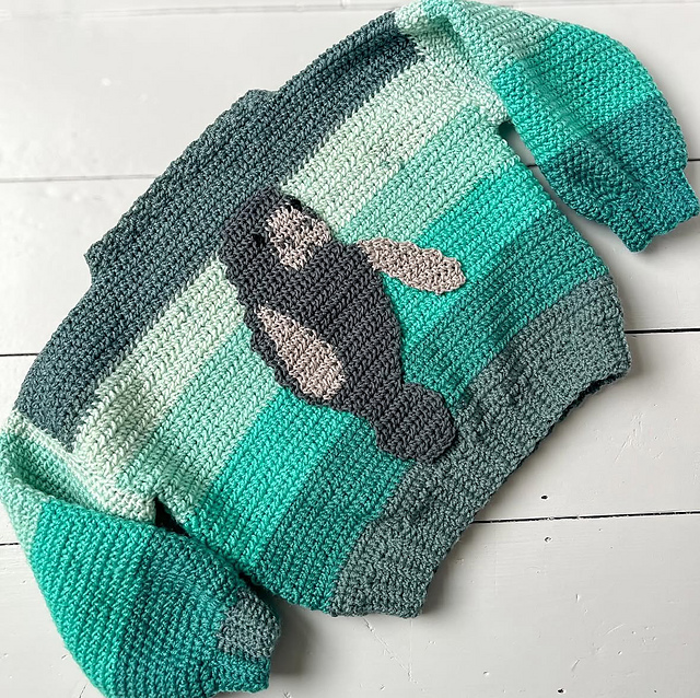 manatee colorwork motif