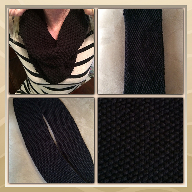 seed stitch simple infinity scarf