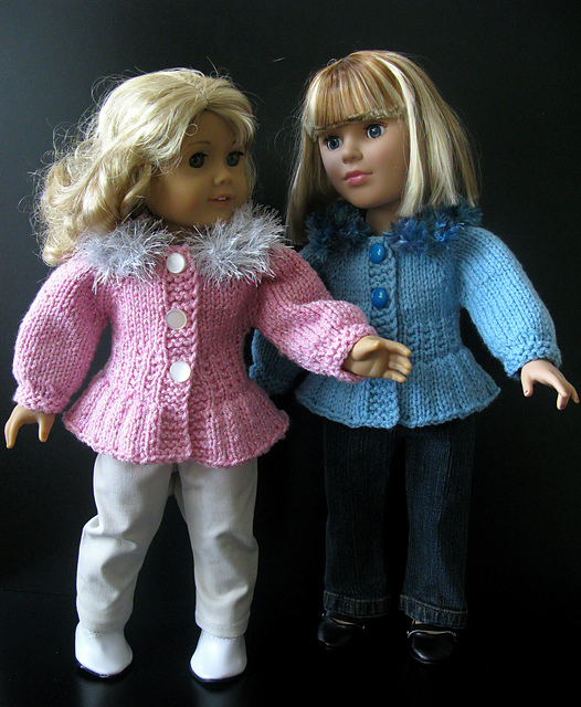 Ice-Skater Sweater Jacket for 18" doll