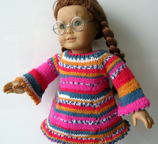 18" AG doll Flower Power tunic