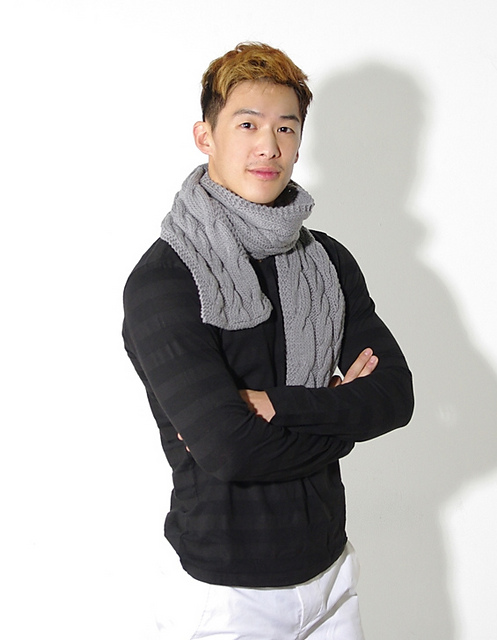 Shuei's Cabled Scarf for Boyfriend