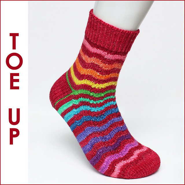 Ravelry: Ripple Socks - Toe Up pattern by Amanda Clark