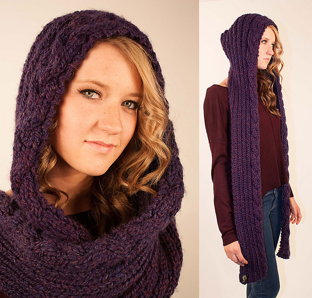 Rapunzel Braid Hooded Scarf